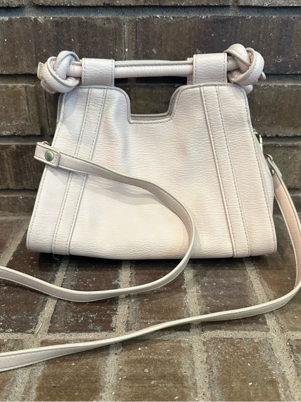 By Anthropologie Blush Pink Faux Leather Mini Satchel | Soft Girl Aesthetic